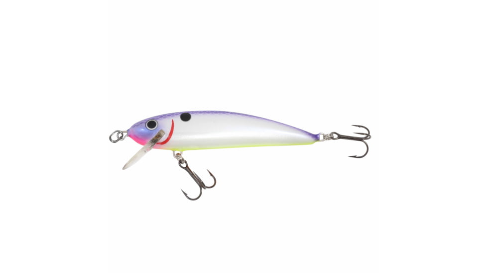 Northland Rumble Shiner Floating-Diving, 2 #6 Treble Hooks, Diving Depth 5-8, Purple Pearl, 2-3/4in, 3/16oz, RSN7-PUP