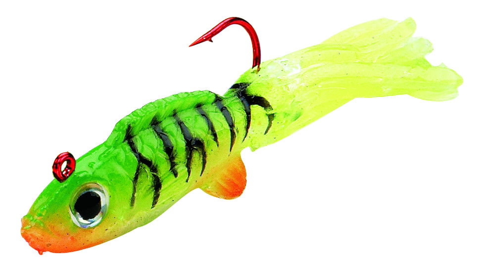 Northland Slurpies Small Fry Jig, 1 1/2in, 1/32 oz, Sz 6 Hook Glow Perch, 1/Pack, ST1P-26
