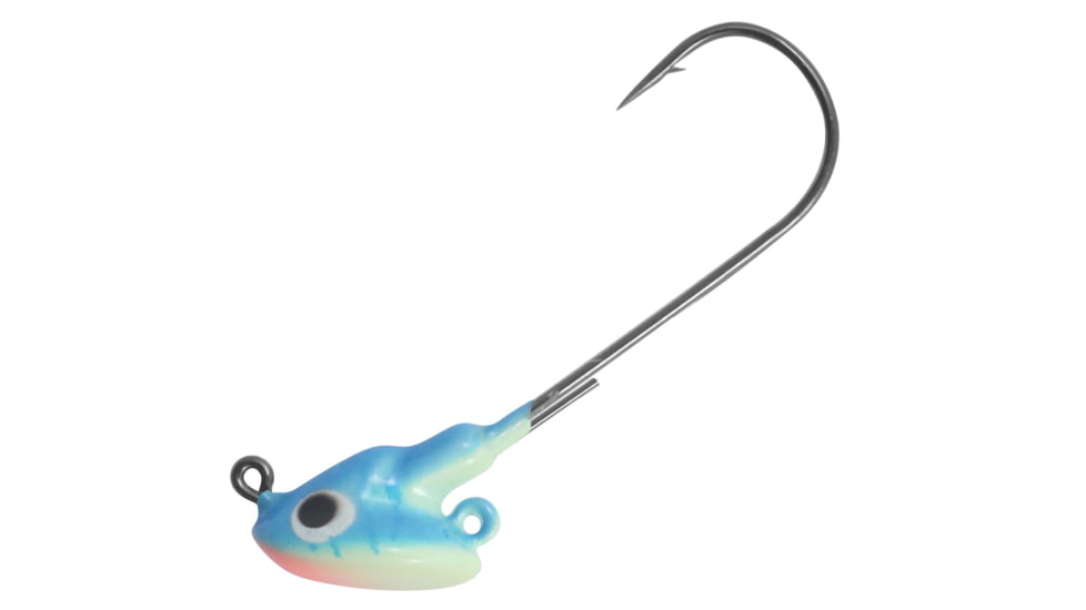 Northland Stand Up Fire Ball Long Shank Jig, 1/4 oz Number 2/0 Long Shank Hook, UV Moonlight Glo, 3 Card, FBSLS4-3-1325