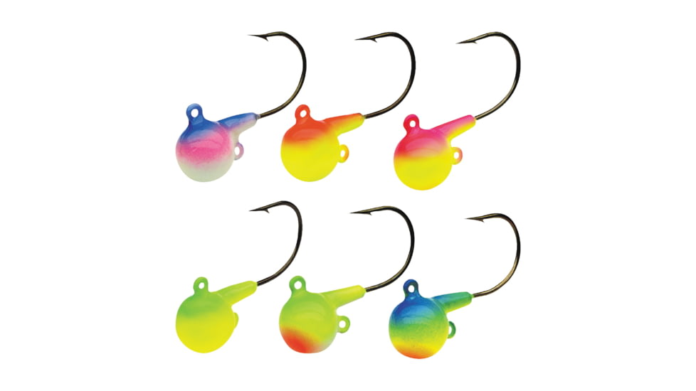 Northland Sting'n Fire-Ball Jig 1/2 Oz, #3/0 Hk Assorted Two Tone 6/Cd, NL-FB6-6-99T