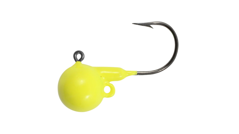 Northland Sting'n Fire-Ball Jig 1/2 Oz, #3/0 Hk Super-Glo Chartreuse 3/Cd, FB6-3-10