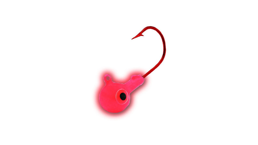 Northland Super-Glo Jig 1/4 Oz, 2/0 Red Hook, 4/Cd Super-Glo Red, GB4-4-9