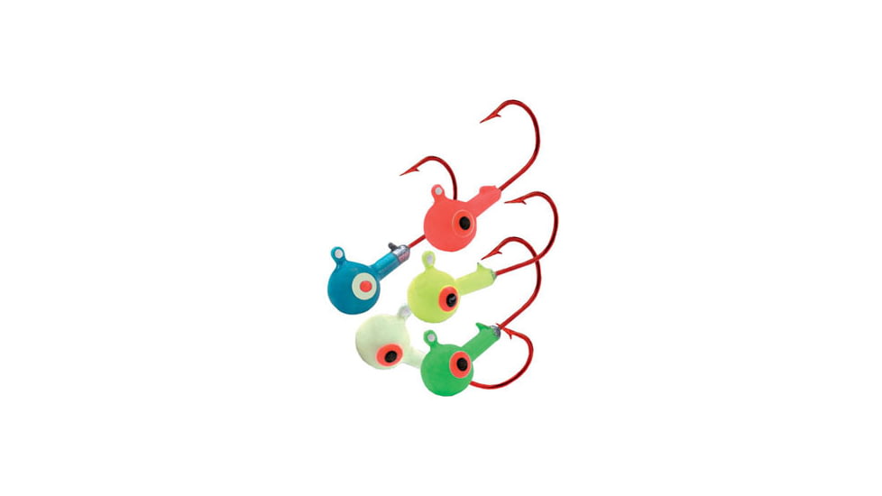 Northland Super-Glo Jig 1/8 Oz, 1/0 Red Hook, 5/Cd Super-Glo Assort, GB3-99