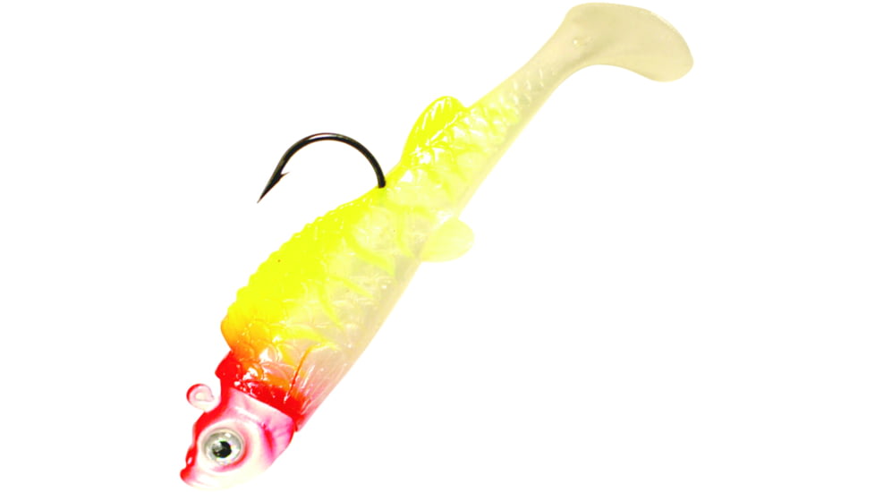Northland UV Mimic Minnow Swimbait, 1 1/2in, 1/32 oz Sz 4 Hook, Clown Tiger, Strip Card, MMUV1-6-55