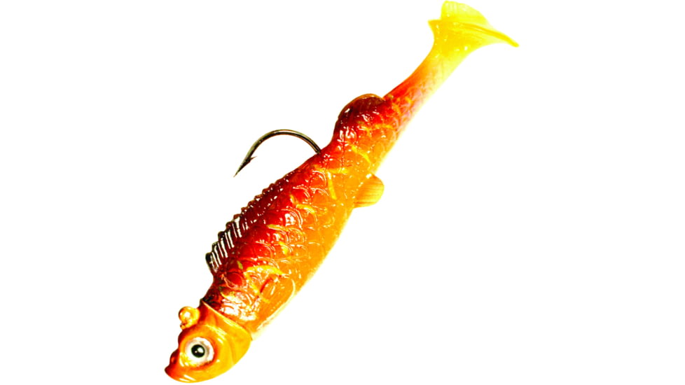Northland UV Mimic Minnow Swimbait, 2 3/4in, 3/8 oz 3/0 Hook, Tech Tiger, Strip Card, MMUV5-6-38