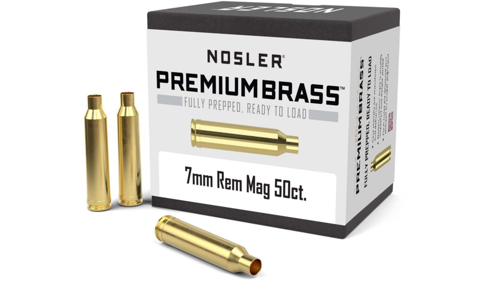 Nosler 10185 Centerfire Rifle 7mm Rem Mag Brass 50 Per Box