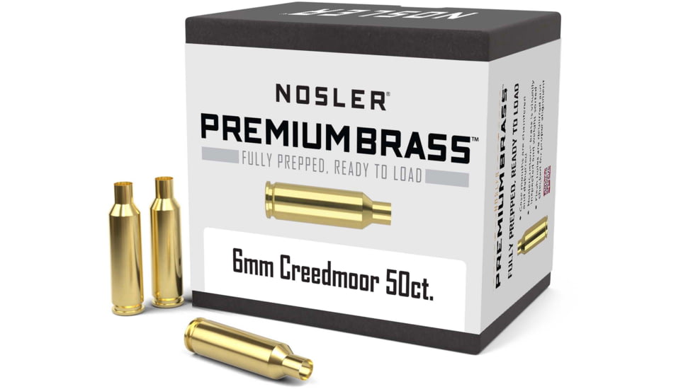 Nosler 10229 Unprimed Brass 6mm Creedmoor Brass 50 Per Box