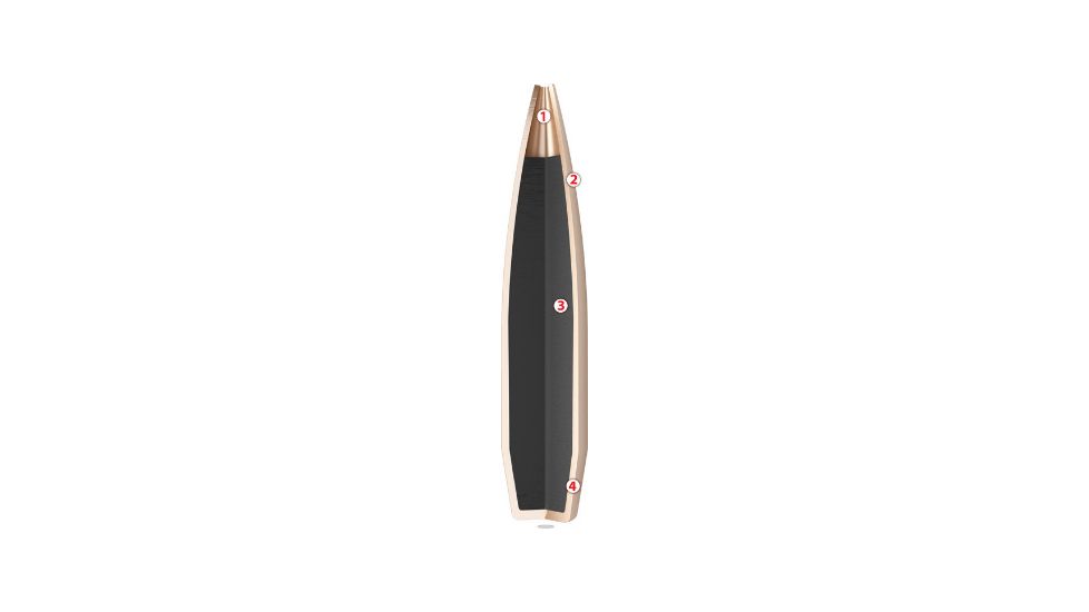 Nosler 53080 Custom Competition 22 Caliber .224 80 GR Hollow Point Boat Tail H