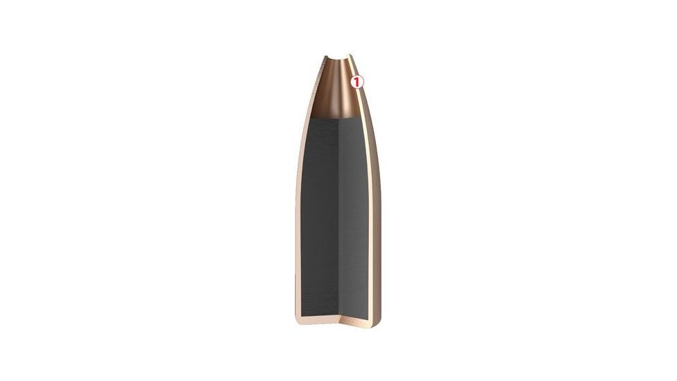 Nosler 26129 Varmageddon 6.5mm .264 90 GR Flat Base Tipped FBT 100 Box
