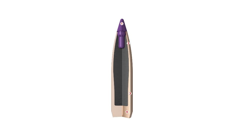 Nosler 30181 Ballistic Tip Hunting 30 Caliber .308 220 GR Round Nose RN 50 Box