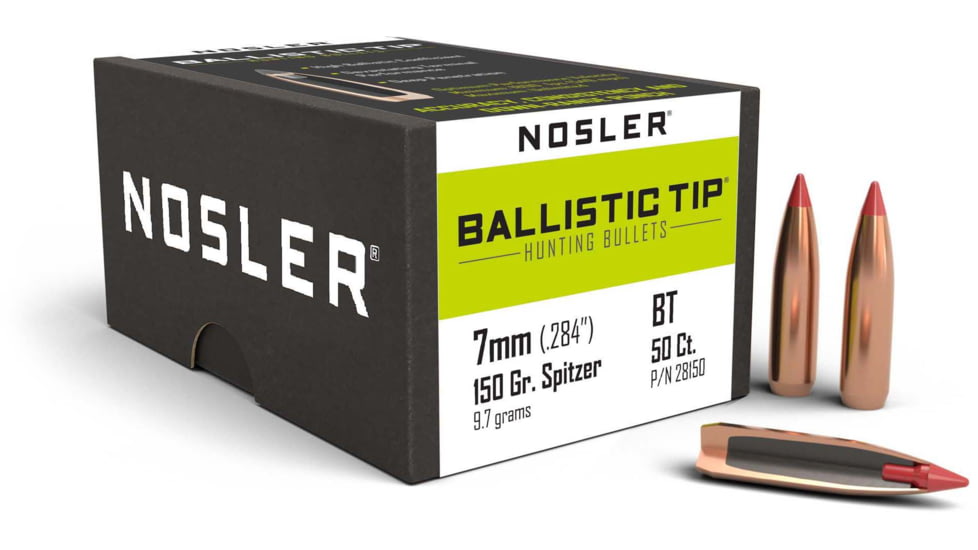 Nosler 28150 Ballistic Tip Hunting 7mm .284 150 GR Spitzer 50 Box