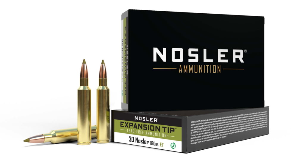 Nosler .30 Nosler, E-Tip , 180 grain, Brass Cased, 20 Rounds, 40330