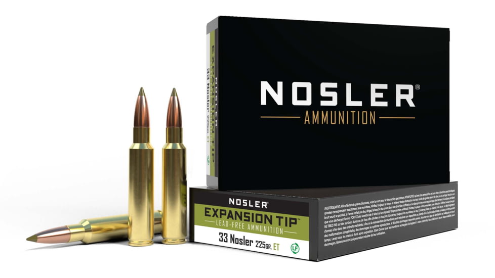 Nosler .33 Nosler, E-Tip , 225 grain, Brass Cased, 20 Rounds, 40042