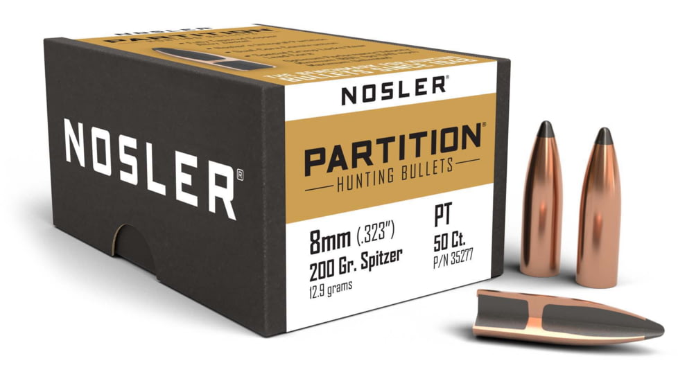 Nosler 35277 Partition 8mm .323 200 GR Partition Spitzer 50 Box