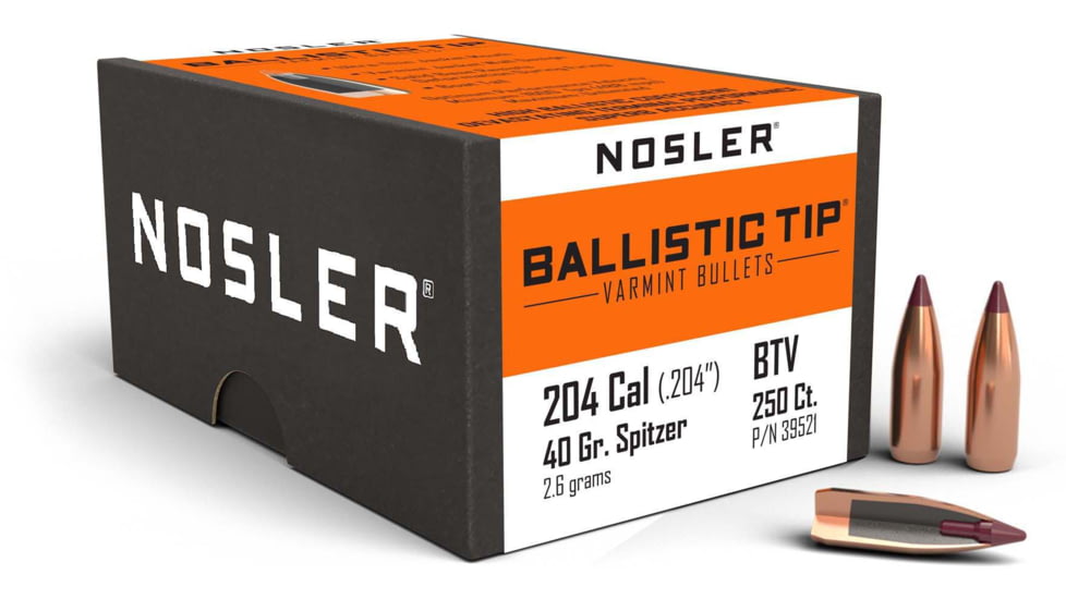 Nosler 39521 Ballistic Tip Varmint 204 Caliber .204 40 GR Ballistic Tip Varmint