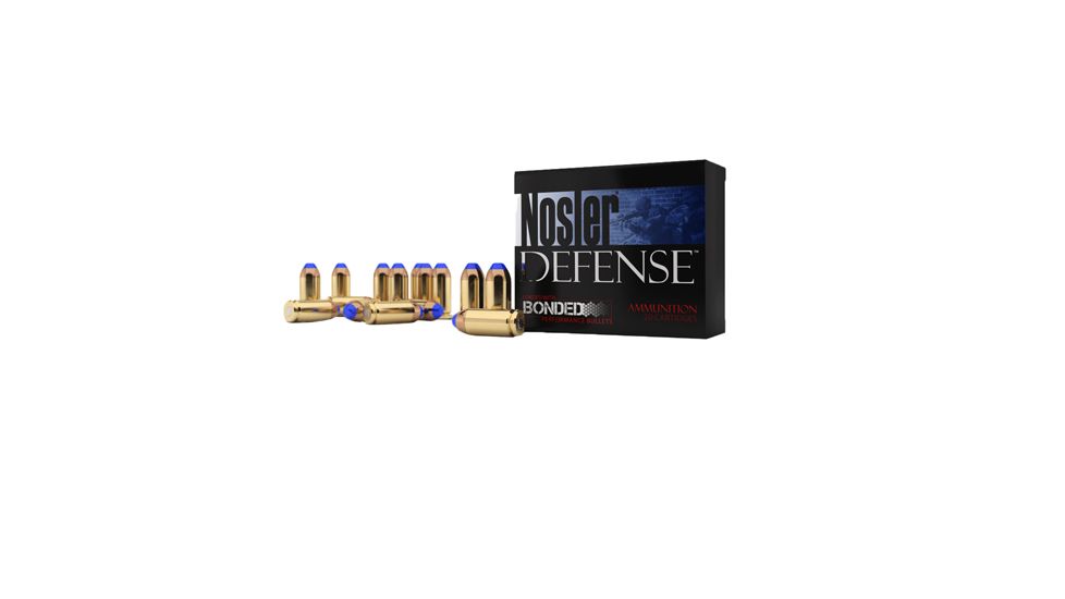 Nosler Defence .45 ACP 230 Grain Bonded Tipped Brass Cased Cased Pistol Ammo, 20 Rounds, 39873