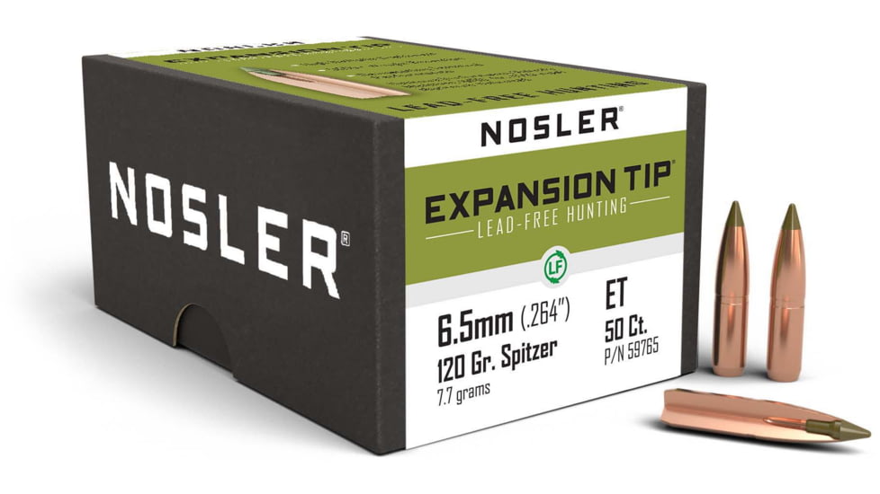 Nosler 59765 E-Tip 6.5mm .264 120 GR Spitzer 50 Box