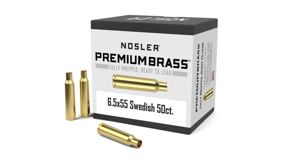 Nosler 6.5x55mm Swedish Mauser Premium Brass, 50ct, 10212