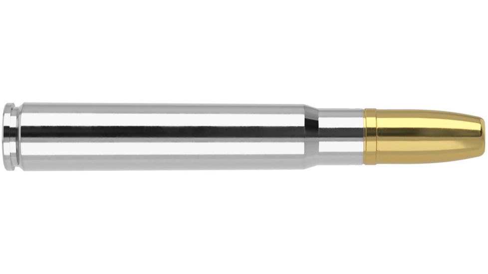 Nosler 9.3x62mm Mauser, Solid , 286 grain, Nickle Plated Cased, 20 Rounds, 40604