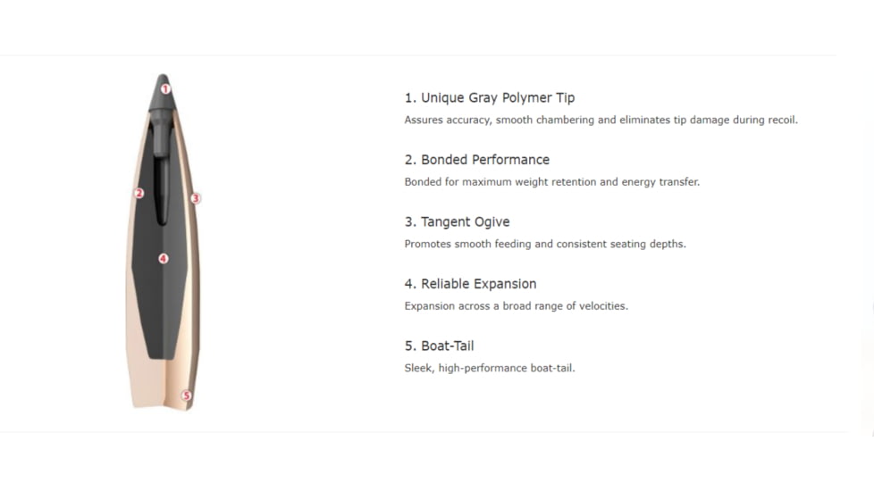Nosler AccuBond Long Range Rifle Bullet .270 Caliber 165gr, 100ct, 54827