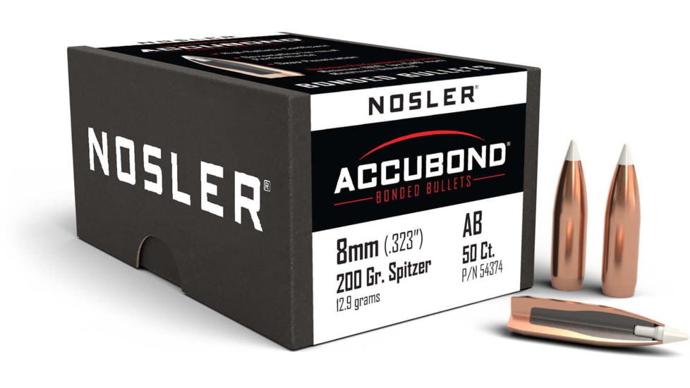 Nosler AccuBond Rifle Bullet 8mm 200gr, 50ct, 54374