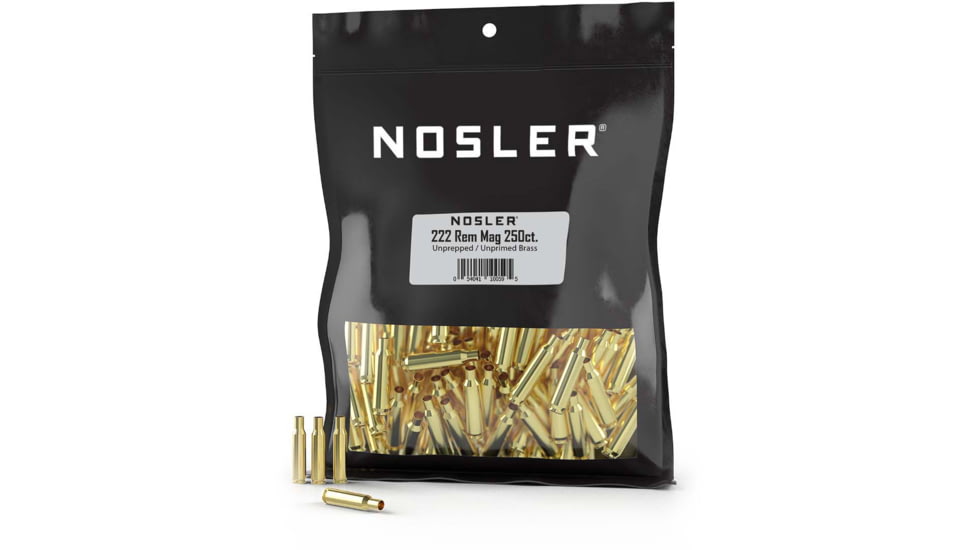 Nosler Bulk Rifle Brass .222 Remington Magnum, 250ct, 10059