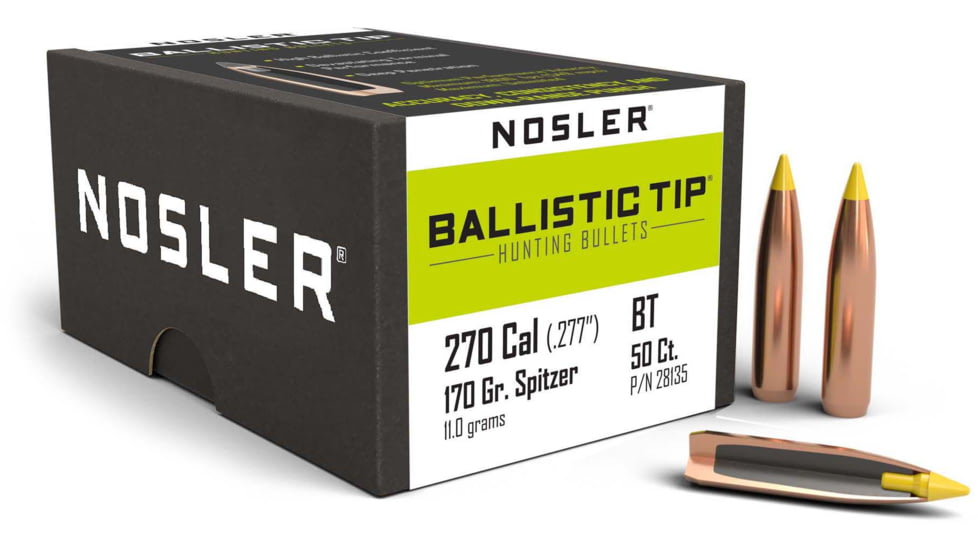 Nosler Bullet 270 cal 170gr Ballistic Tip, 50ct, 28135