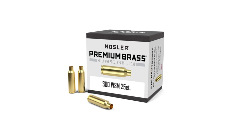 Nosler Bullets Inc. Nosler Unprimed Brass Rifle Cartridge Cases 25/ct .300 WSM, CSNO11863