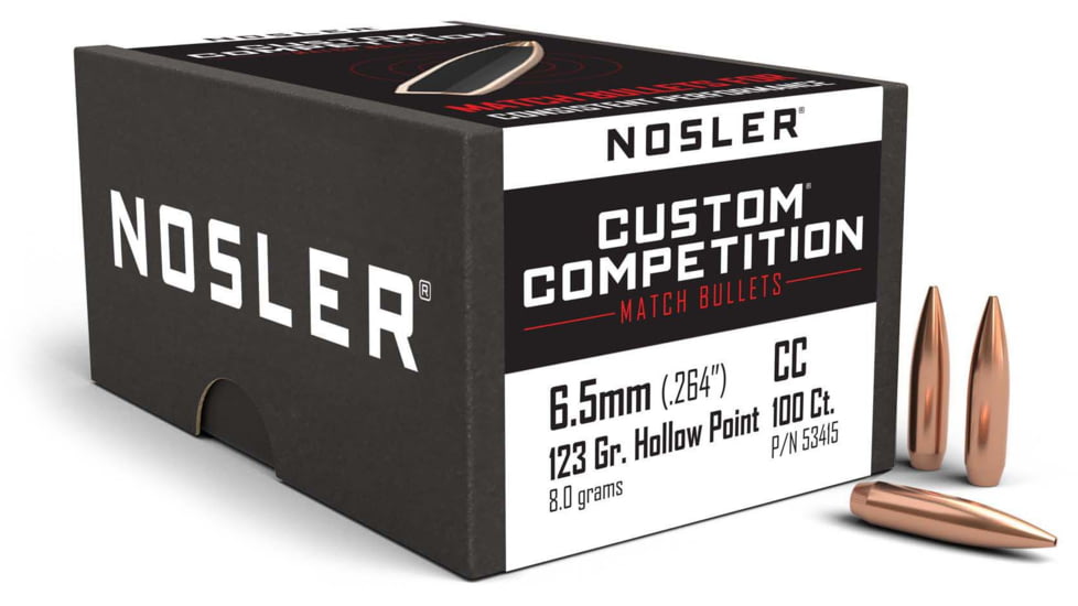 Nosler Custom Competition Rifle Bullet 6.5mm 123gr HPBT, 100ct, 53415