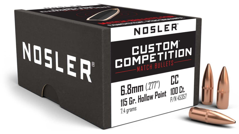 Nosler Custom Competition Rifle Bullet 6.8mm 115gr HPBT, 100ct, 45357
