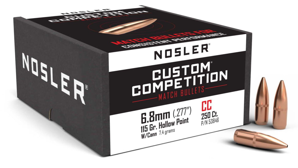 Nosler Custom Competition Rifle Bullet 6.8mm 115gr HPBT, 250ct, 53846