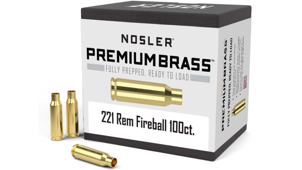 Nosler Custom Rifle Brass .221 Remington Fireball, 100ct, 10078
