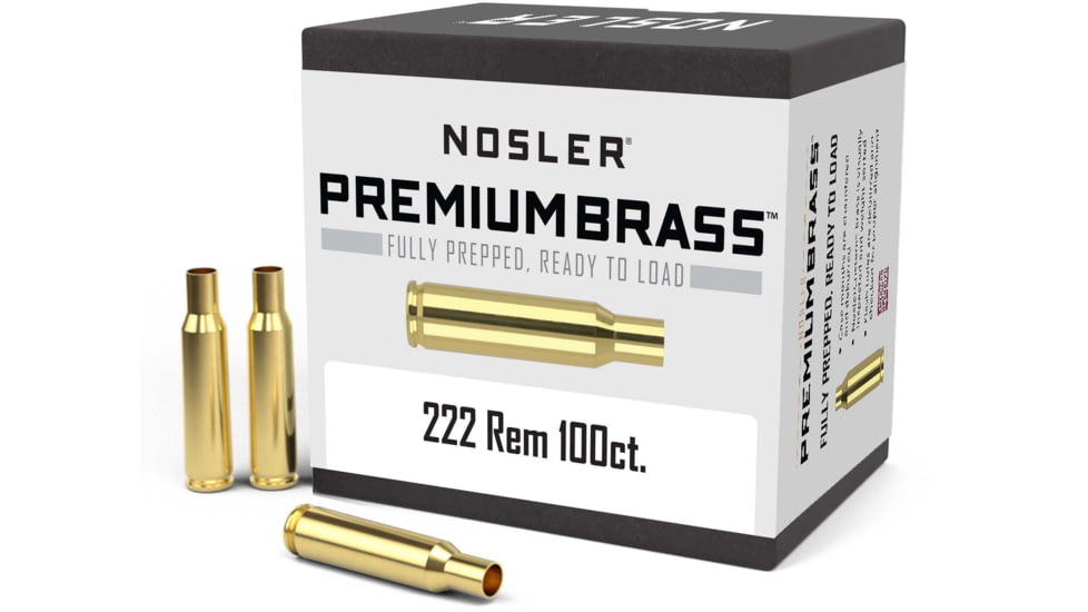 Nosler Custom Rifle Brass .222 Remington, 100ct, 10058