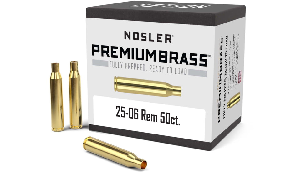 Nosler Custom Rifle Brass .25-06 Remington Improved, 50ct, 10132
