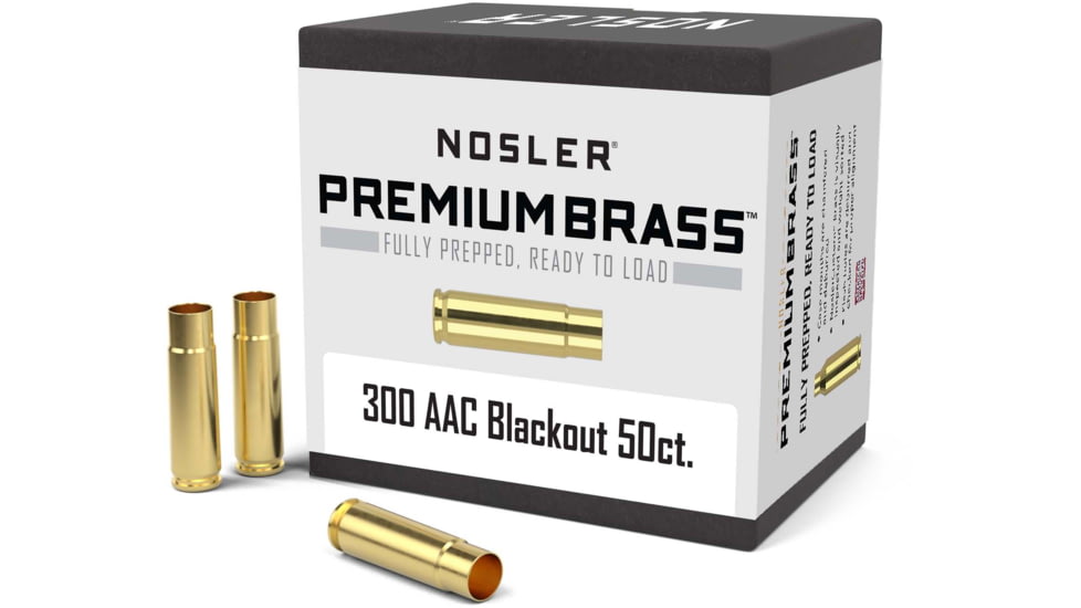 Nosler Custom Rifle Brass .300 AAC Blackout, 50ct, 45123