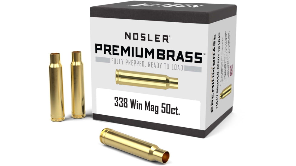 Nosler Custom Rifle Brass .338 Winchester Magnum, 50ct, 17883