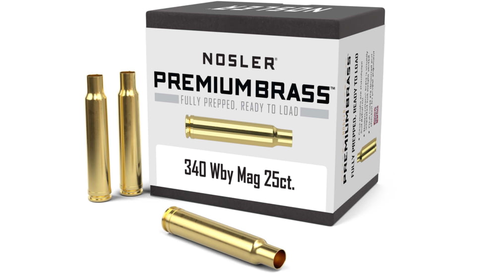 Nosler Custom Rifle Brass .340 Weatherby Magnum, 25ct, 11924