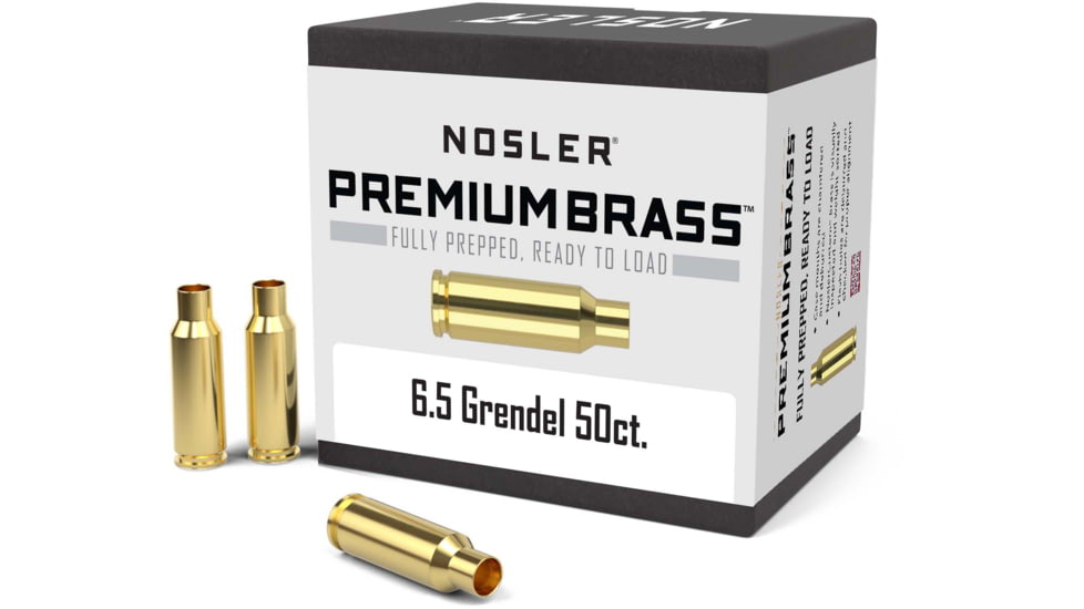 Nosler Custom Rifle Brass 6.5mm Grendel, 50ct, 44916