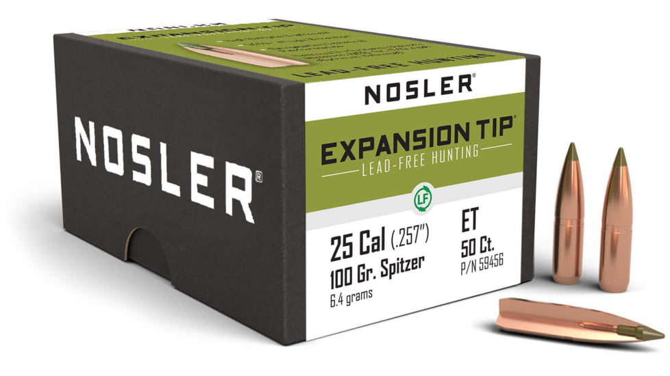 Nosler E-Tip Rifle Bullet .25 Caliber 100gr E-Tip , 50ct, 59456