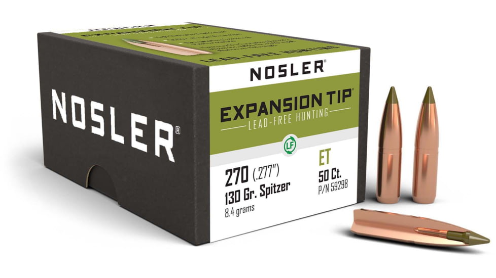 Nosler E-Tip Rifle Bullet .270 Caliber 130gr E-Tip , 50ct, 59298