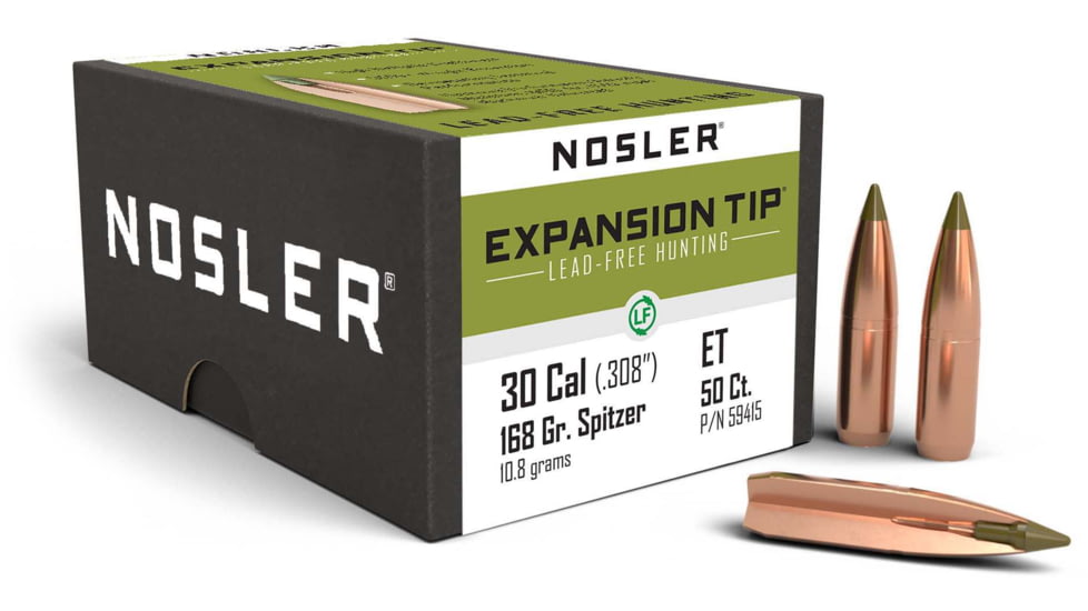 Nosler E-Tip Rifle Bullet .30 Caliber 168gr E-Tip , 50ct, 59415