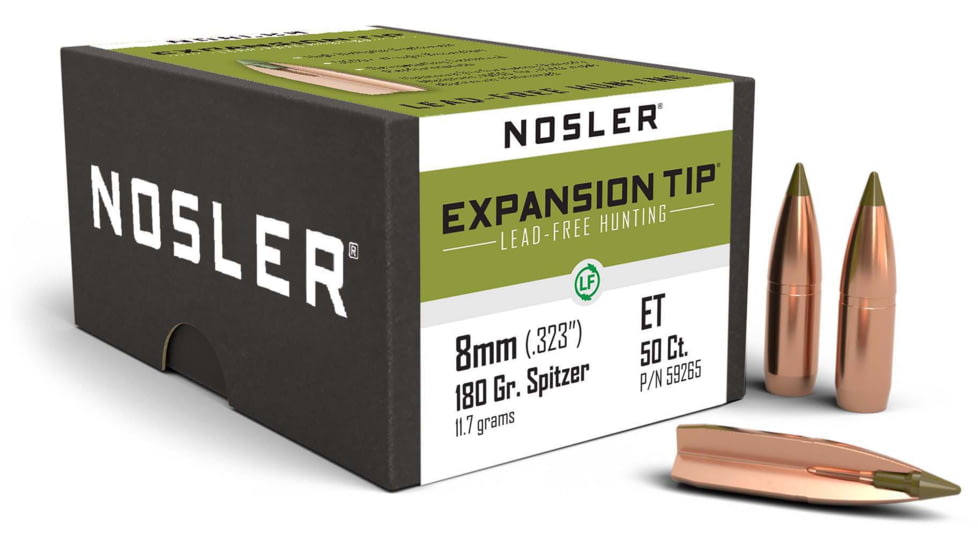 Nosler E-Tip Rifle Bullet 8mm 180gr, 50ct, 59265