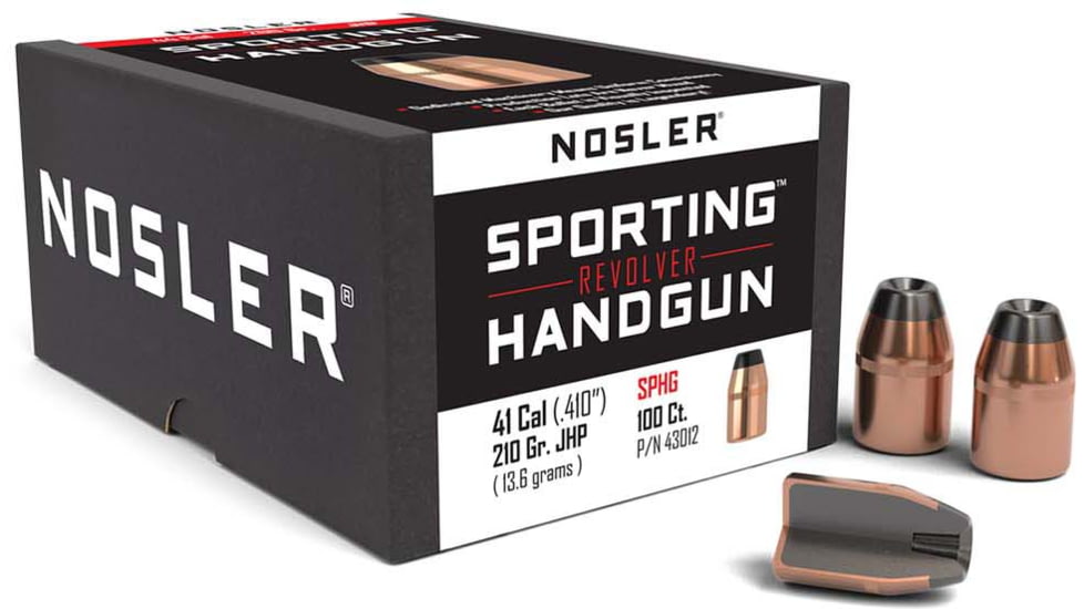 Nosler HandGun Pistol Bullet .41 Caliber 210gr JHP, 100ct, 43012