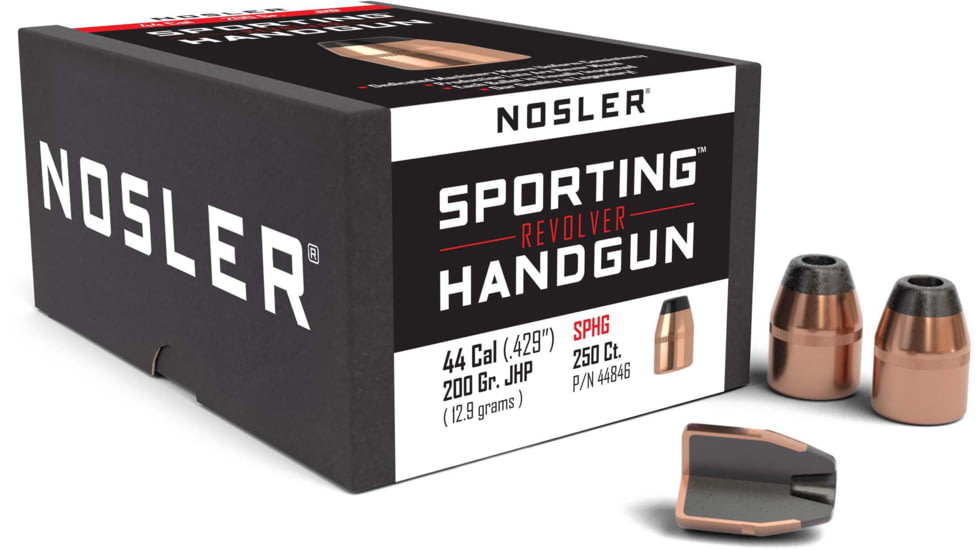 Nosler HandGun Pistol Bullet .44 Caliber 200gr JHP, 250ct, 44846
