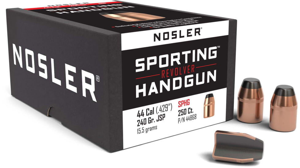Nosler HandGun Pistol Bullet .44 Caliber 240gr JSP, 250ct, 44868