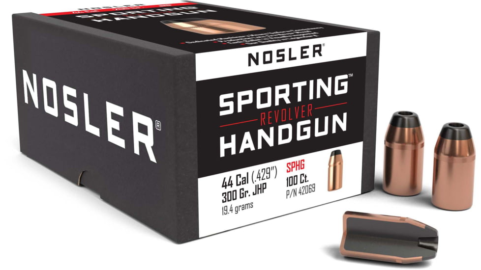 Nosler HandGun Pistol Bullet .44 Caliber 300gr JHP, 100ct, 42069