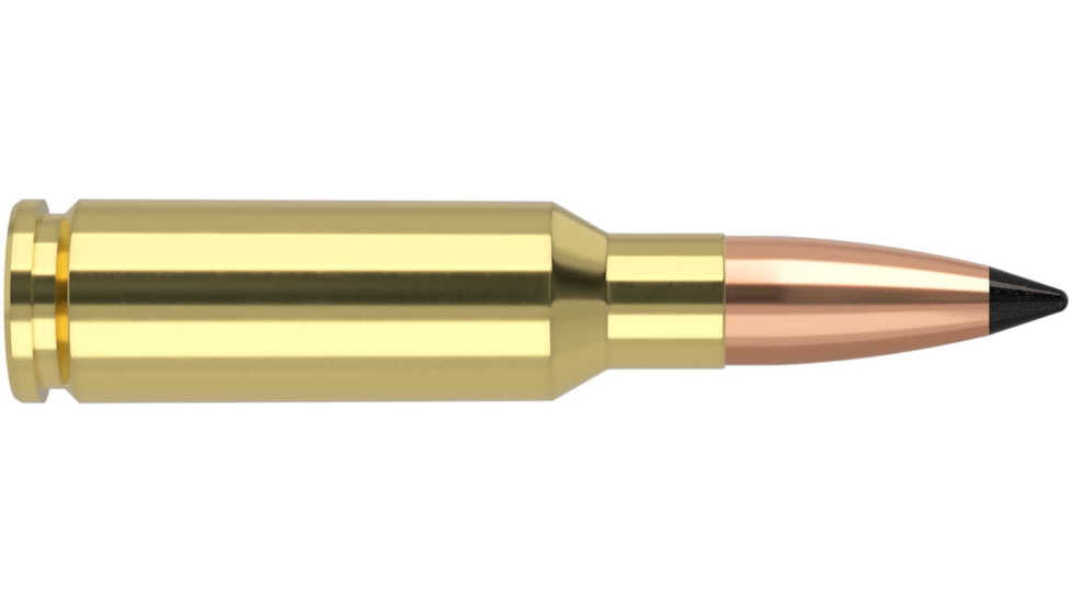 Nosler Match Grade 6.5mm Grendel 90 Grain Flat Base Tipped Brass Cased Centerfire Rifle Ammo, 20 Rounds, 65182