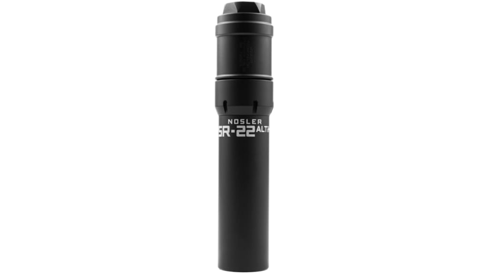 Nosler SR-22ALTiH DT HUB Compatible .22 Creedmoor Suppressor, 1.74x7.375in, 1/2x28, Black, 100000231900