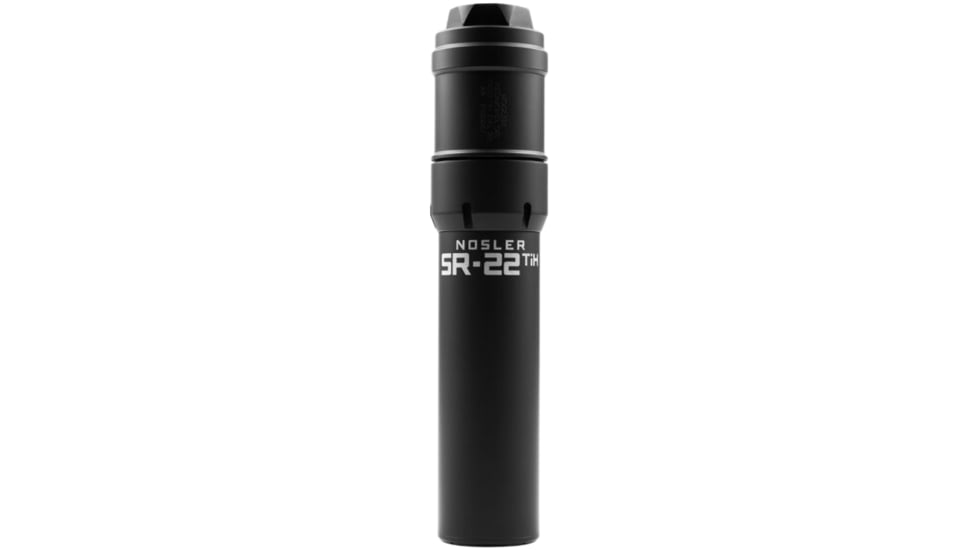 Nosler SR-22TiH DT HUB Compatible .22 Creedmoor Suppressor, 1/2x28, 1.74x7.375 in, Black, 100000231902