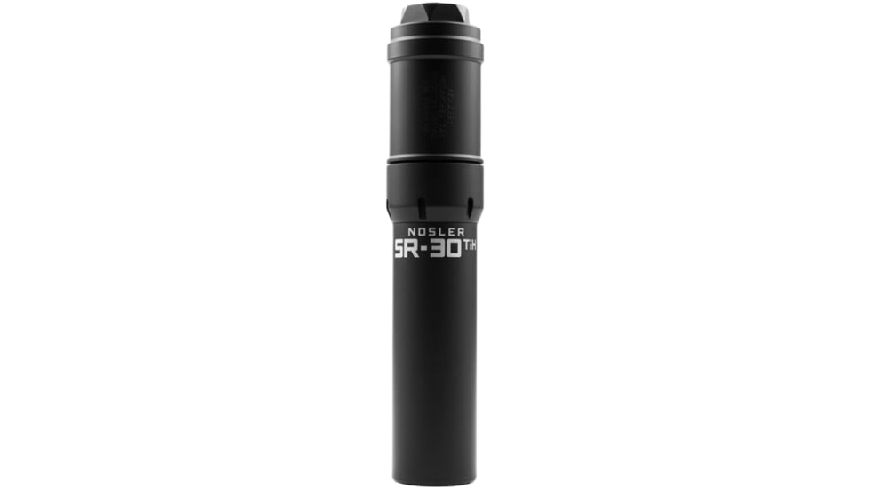 Nosler SR-30TiH DT HUB Compatible .308 Winchester Suppressor, 5/8x24, 1.74x7.875 in, Black, 100000231908